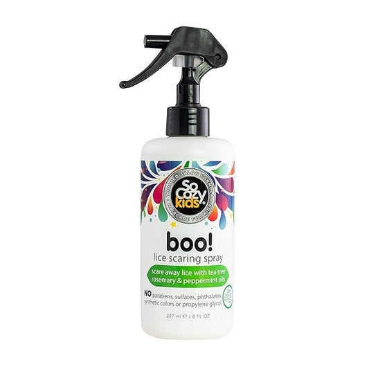 SoCozy Boo! Lice Scaring Spray For Kids Hair | Clinically Proven to Repel Lice | 8 fl oz | No Parabens, Sulfates, Synthetic Colors or Dyes,Mutli,502A